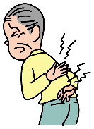 イラスト、腰痛