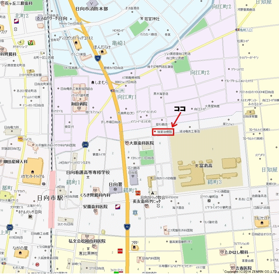 ���É@�܂ł̒n�}